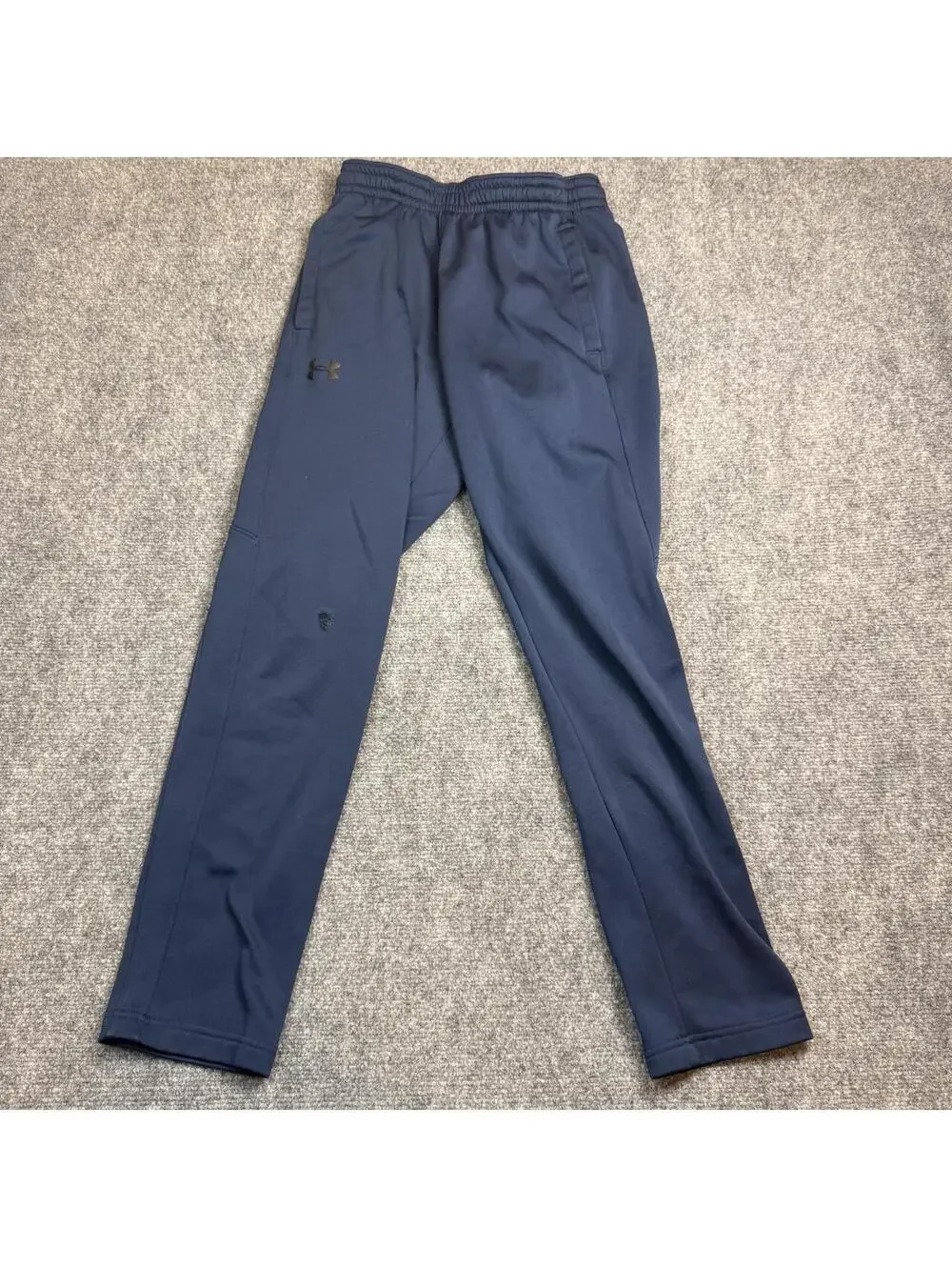 Under Armour Navy Blue Sweatpants Size: Small slight knee wearing